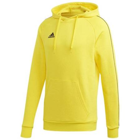 Adidas Core 18 Kinder Sweatshirt gelb mit Kapuze S 140