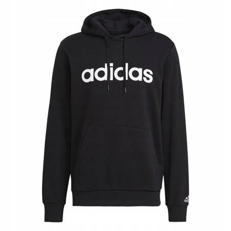 Adidas Essentials French Terry Linear Logo Hoodie schwarz